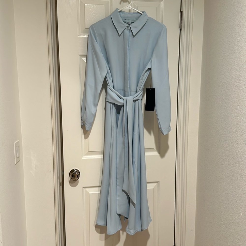Tuckernuck light blue shirt dress size Small NWT Aster Dress